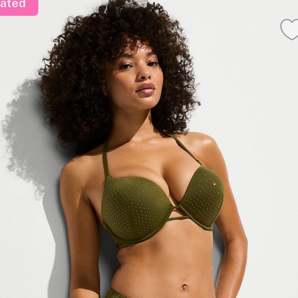 Bombshell Add-2-Cups Diamanté Push-Up Bikini top